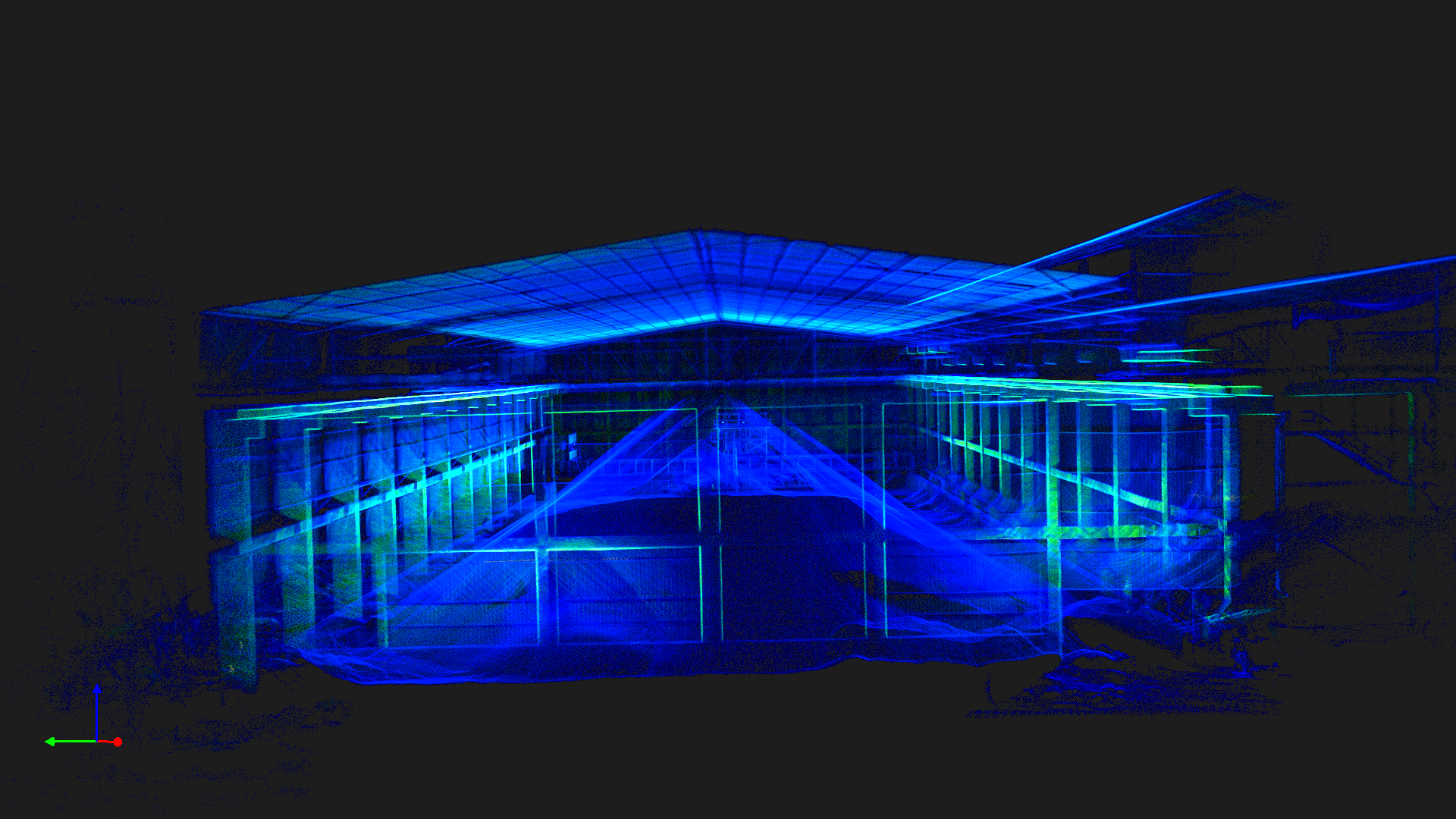 3D LiDAR Point Cloud - Complete Indoor Stockpile Capture